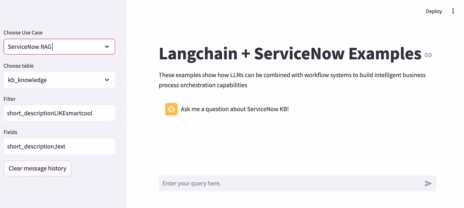 Streamlit App Interface
